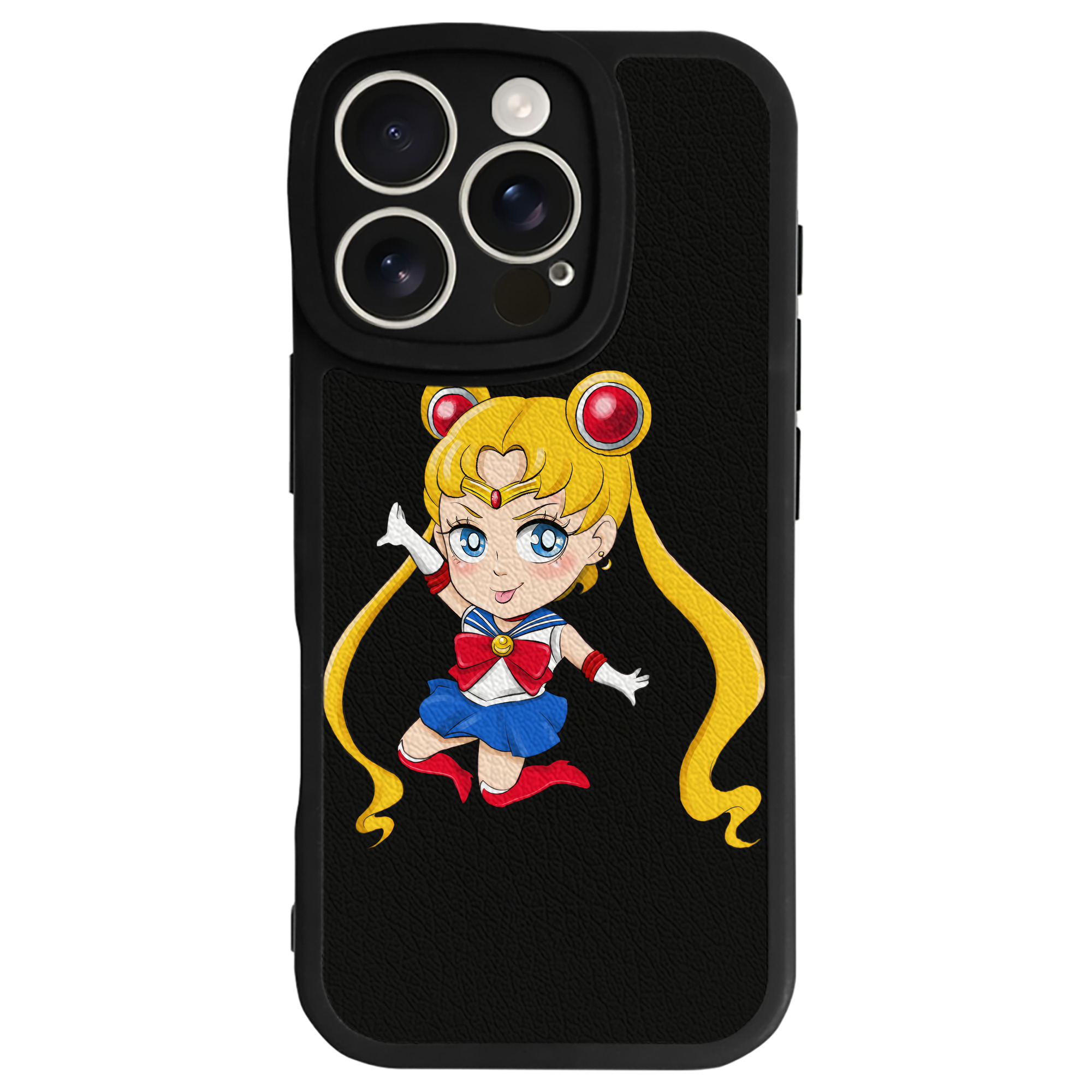 （画像用） 美少女戦士セーラームーン 月野 うさぎ つきの うさぎ Sailor Moon Tsukino Usagi 【iPhone 16シリーズ対応】シリコンスマホケース（レザー調） 材質：シリコン